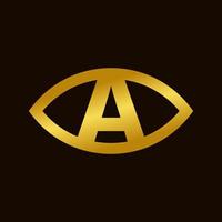 Initial A Eye Logo vector