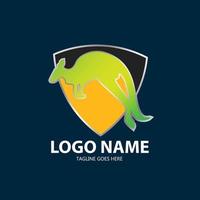 Kangaroo logo, icon vector design template. Logotype kangaroo design vector with gradient color.