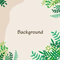 Spring green square backgrounds. Minimalistic style with floral elements and texture. Editable vector template for card, banner, invitation, social media post, poster, mobile apps, web ads