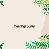 Spring green square backgrounds. Minimalistic style with floral elements and texture. Editable vector template for card, banner, invitation, social media post, poster, mobile apps, web ads