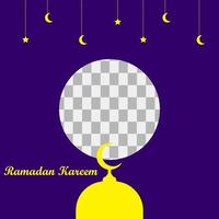 Ramadan social media background. Vector Illustration