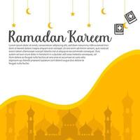 Ramadan Social Media Post design. A good template for advertising on social media. Perfect for social media posts, background, and web banner internet ads vector