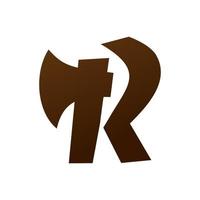 Initial R Ax Logo vector