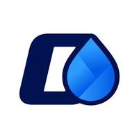 Initial O Water Drop Logo vector