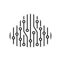 Circuit Cloud Logo vector