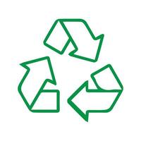 Recycle icon vector, sign, symbol. vector