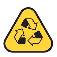 Recycle icon vector, sign, symbol. vector