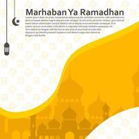 Ramadan Social Media Post design. A good template for advertising on social media. Perfect for social media posts, background, and web banner internet ads vector