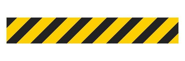 Caution tape set of yellow warning ribbons. Abstract warning lines for police, accident, under construction. Vector danger tape collection.