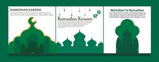 Ramadan Social Media Post design. A good template for advertising on social media. Perfect for social media posts, background, and web banner internet ads vector