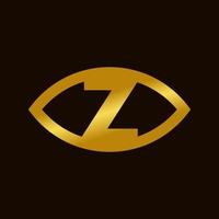 inicial z ojo logo vector