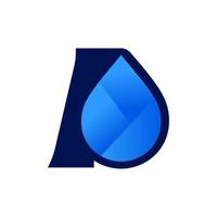 Initial I Water Drop Logo vector