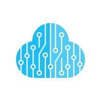 Circuit Cloud Logo vector