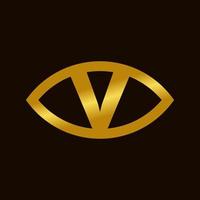 Initial V Eye Logo vector