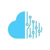 Circuit Cloud Logo vector