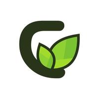 Initial C Leaf Logo vector