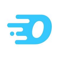 Blue Initial O Motion Logo vector