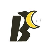 Initial B Moon Logo vector