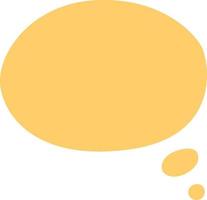 Empty empty yellow speech bubble vector