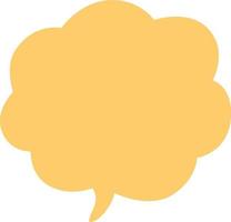 Empty empty yellow speech bubble vector