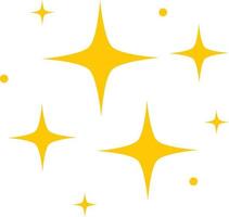 Bright twinkle. Sparkles icon. Yellow gold star element, light vector