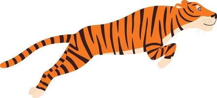 Tiger jumping illustration vector