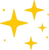 Bright twinkle. Sparkles icon. Yellow gold star element, light vector