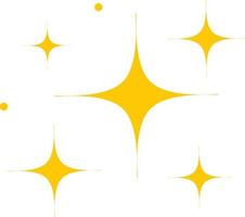 Bright twinkle. Sparkles icon. Yellow gold star element, light vector