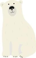 White polar bear vector