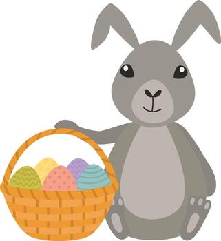 cute Easter rabbit vector