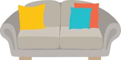 Illustration of a sofa with pillows vector