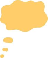 Empty empty yellow speech bubble vector