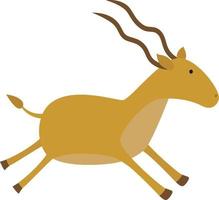 The antelope runs. vector