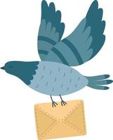 Post pigeon illustration vector