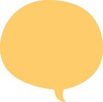 Empty empty yellow speech bubble vector