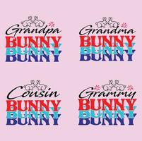 Easter bunny svg t-shirt design,Retro easter svg t-shirt design, Easter t-shirt design vector