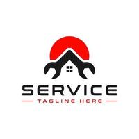 home repair service illustration logo vector