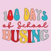 100 day of school svg t-shirt design,Retro 100 day of school svg t-shirt design, 100 day of school  t-shirt design vector