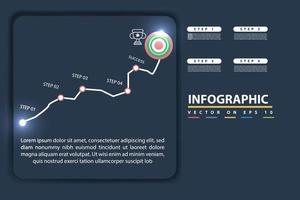 modelo tablero con Bosquejo infografía, datos gráficos, gráficos, diagramas con en línea Estadísticas y datos analítica. Bosquejo infografía elementos para aplicación, panel, ui, ux, equipo. vector gráfico