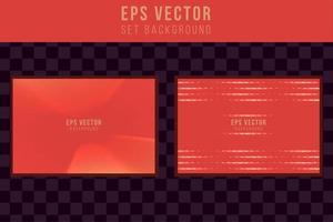 Set of abstract background design with red geometric elements vector