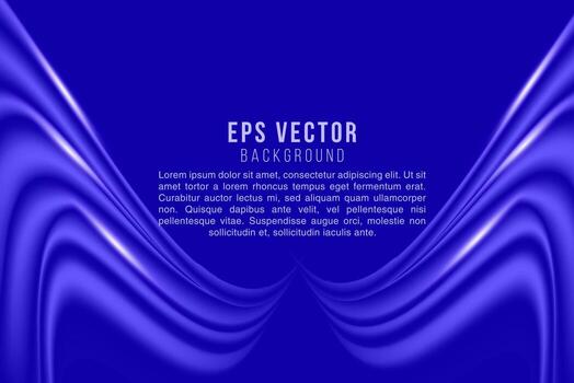 Minimal geometric background. Blue elements with fluid gradient. Dynamic shapes composition. Vector illustration