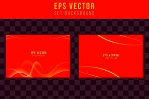 Set of abstract background design with red geometric elements vector