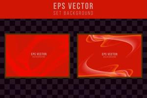 Set of abstract background design with red geometric elements vector