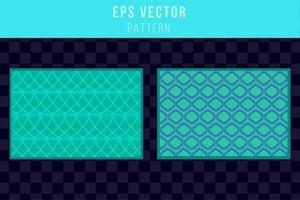 Collection of  patterns. Green turquoise teal repeatable geometric texture. You can find backgrounds is swatches panel. vector