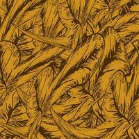 seamless abstract brown floral background with leaves vector