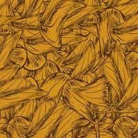 seamless abstract brown floral background with leaves vector