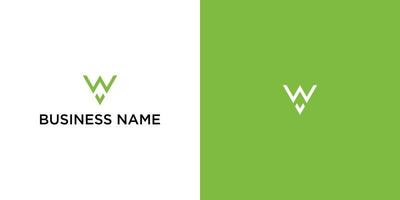 Letter V W line logo design. Creative minimal monochrome monogram symbol. Universal elegant vector sign design.