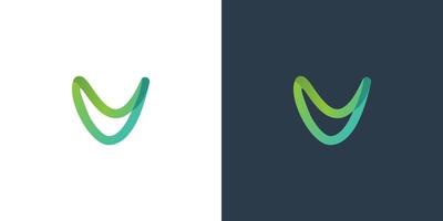 Letter V Logo design Media Technology Digital Business vector
