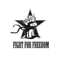 fight for freedom fist illustration vector