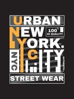 new york typographic tshirt design vector